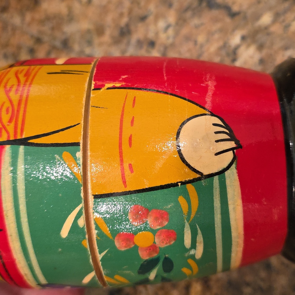 3 Russian Wooden Nesting Dolls - Picture 8 of 11